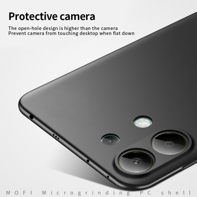 For Xiaomi Redmi Note 13 4G MOFI Micro-Frosted PC Ultra-thin Hard Phone Case(Black) - Note 13 Cases by MOFI | Online Shopping UK | buy2fix