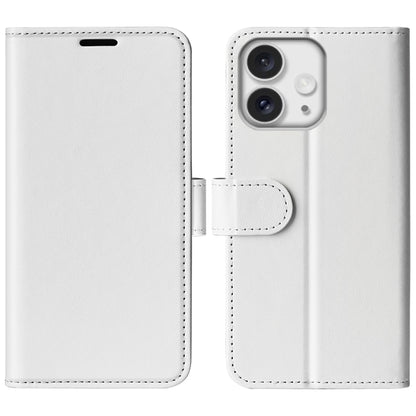 For iPhone 16 Pro Max R64 Texture Horizontal Flip Leather Phone Case(White) - iPhone 16 Pro Max Cases by buy2fix | Online Shopping UK | buy2fix