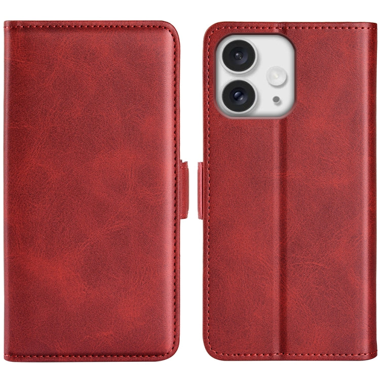 For iPhone 16 Pro Max Dual-side Magnetic Buckle Horizontal Flip Leather Phone Case(Red) - iPhone 16 Pro Max Cases by buy2fix | Online Shopping UK | buy2fix