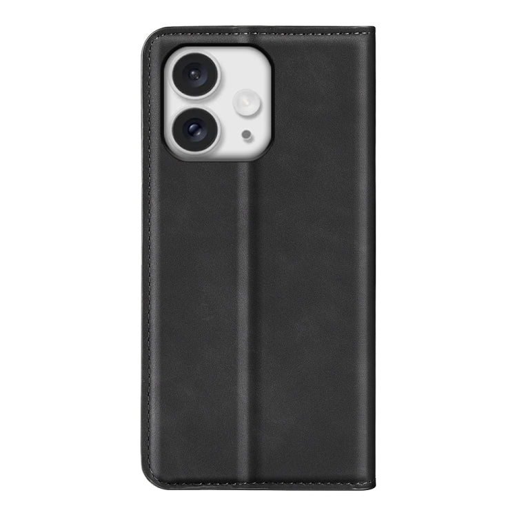 For iPhone 16 Pro Max Retro-skin  Magnetic Suction Leather Phone Case(Black) - iPhone 16 Pro Max Cases by buy2fix | Online Shopping UK | buy2fix