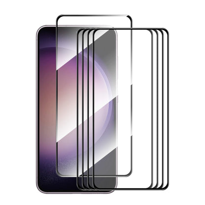 For Samsung Galaxy S23 FE 5G 5pcs ENKAY Hat-Prince Full Glue High Aluminum-silicon Tempered Glass Film - Galaxy S23 FE 5G Cases by ENKAY | Online Shopping UK | buy2fix