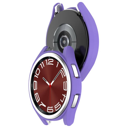 For Samsung Galaxy Watch 6 Classic 43mm Half Coverage Hollow PC Watch Protective Case(Purple) - Watch Cases by buy2fix | Online Shopping UK | buy2fix