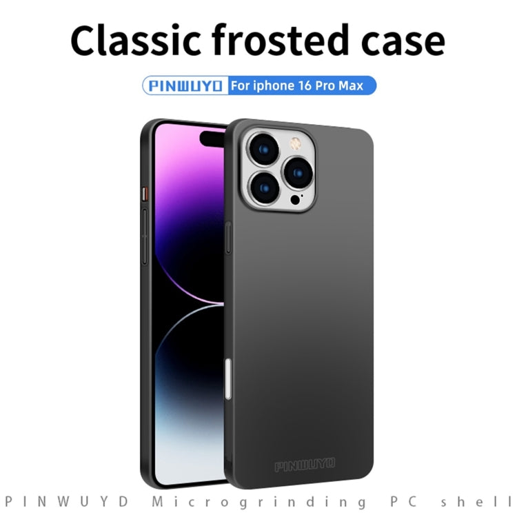 For iPhone 16 Pro Max PINWUYO Micro-Frosted PC Ultra-thin Hard Phone Case with Magsafe Magnetic Ring(Blue) - iPhone 16 Pro Max Cases by PINWUYO | Online Shopping UK | buy2fix