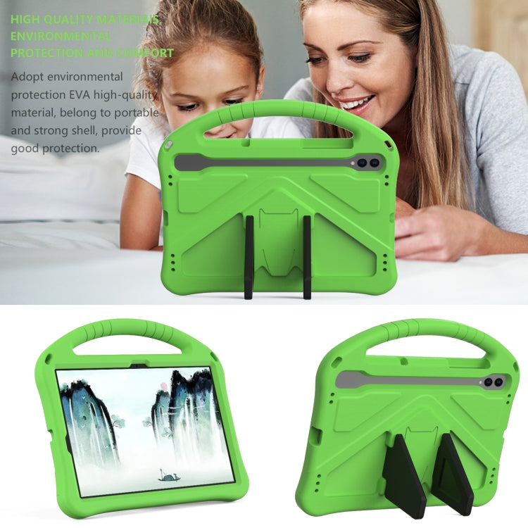 For Samsung Galaxy Tab S9 EVA Shockproof Tablet Case with Holder(Green) - Galaxy Tab S9 Cases by buy2fix | Online Shopping UK | buy2fix