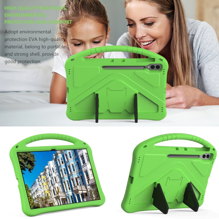 For Samsung Galaxy Tab S9 Ultra EVA Shockproof Tablet Case with Holder(Green) - Galaxy Tab S9 Ultra Cases by buy2fix | Online Shopping UK | buy2fix