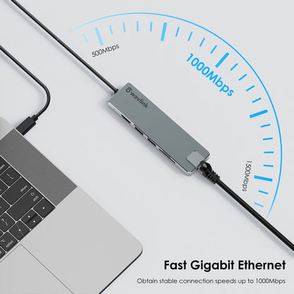 Wavlink UHP3409 For MacBook Pro/Air USB-C Windows Laptops 100W PD Mini Docking Station - USB HUB by WAVLINK | Online Shopping UK | buy2fix