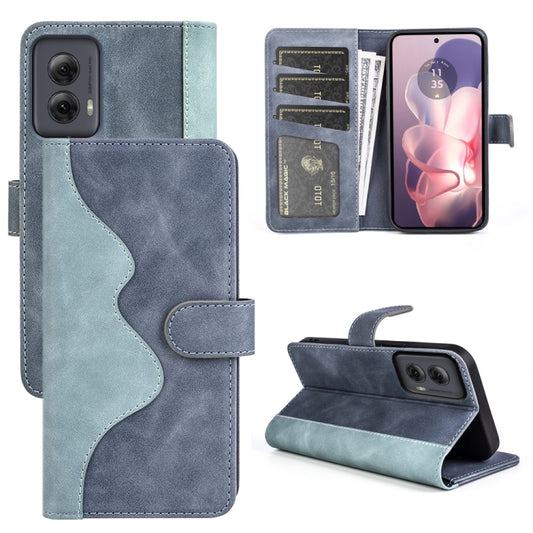 For Motolora Moto G Power 5G 2024 Stitching Horizontal Flip Leather Phone Case(Blue) - Motorola Cases by buy2fix | Online Shopping UK | buy2fix