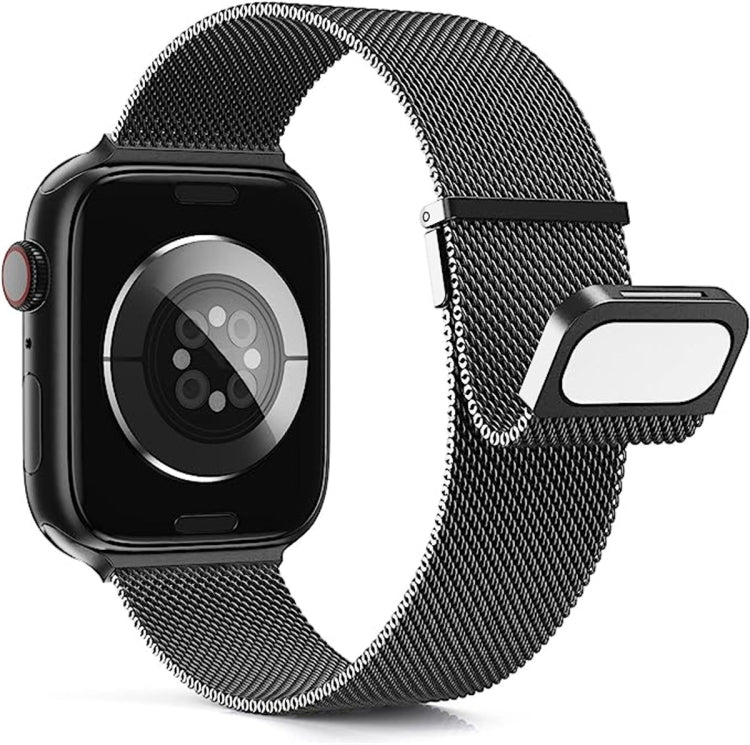 For Apple Watch SE 40mm Milan Double Magnetic Steel Mesh Watch Band(Gray) - Watch Bands by buy2fix | Online Shopping UK | buy2fix