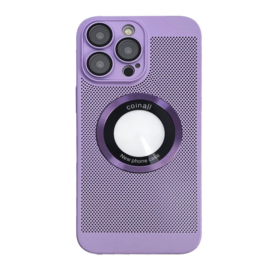 For iPhone 13 Pro Max Cooling MagSafe Magnifier Phone Case(Purple Taro) - iPhone 13 Pro Max Cases by buy2fix | Online Shopping UK | buy2fix