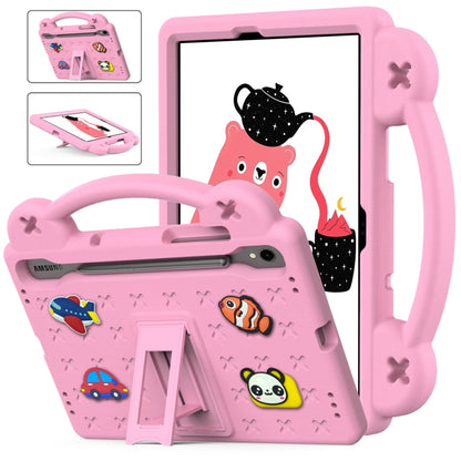 For Samsung Galaxy Tab S9 X710/X716B Handle Kickstand Children EVA Shockproof Tablet Case(Pink) - Galaxy Tab S9 Cases by buy2fix | Online Shopping UK | buy2fix