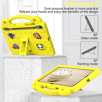 For Samsung Galaxy Tab S9 X710/X716B Handle Kickstand Children EVA Shockproof Tablet Case(Yellow) - Galaxy Tab S9 Cases by buy2fix | Online Shopping UK | buy2fix