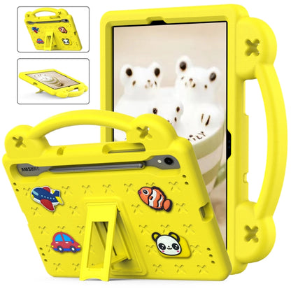 For Samsung Galaxy Tab S9 FE / X510N Handle Kickstand Children EVA Shockproof Tablet Case(Yellow) - Galaxy Tab S9 FE by buy2fix | Online Shopping UK | buy2fix