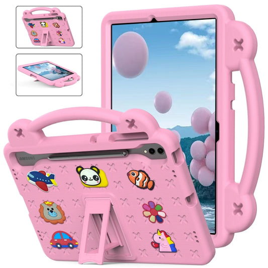 For Samsung Galaxy Tab S9+ 12.4 X810 Handle Kickstand Children EVA Shockproof Tablet Case(Pink) - Galaxy Tab S9+ Cases by buy2fix | Online Shopping UK | buy2fix