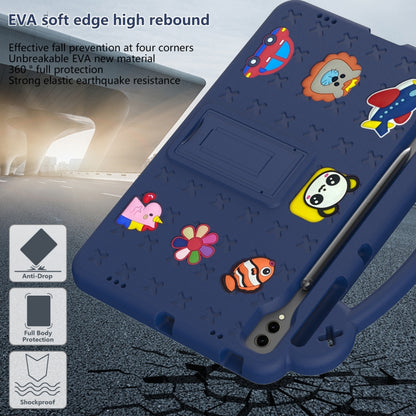 For Samsung Galaxy Tab S8+ 12.4 X800/X806 Handle Kickstand Children EVA Shockproof Tablet Case(Navy Blue) - Galaxy Tab S8+ Cases by buy2fix | Online Shopping UK | buy2fix