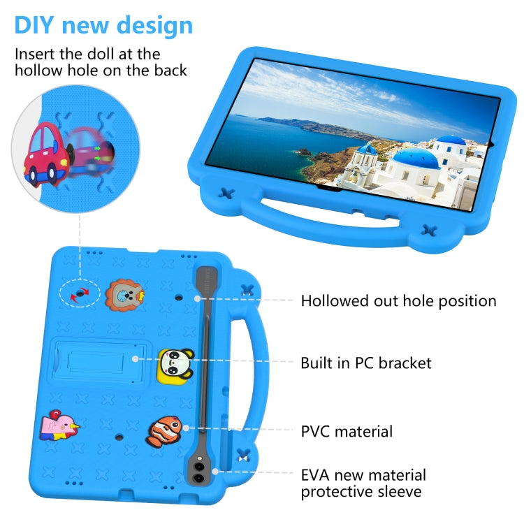 For Samsung Galaxy Tab S10+12.4 X820 Handle Kickstand Children EVA Shockproof Tablet Case(Sky Blue) - Tab S10+ Cases by buy2fix | Online Shopping UK | buy2fix