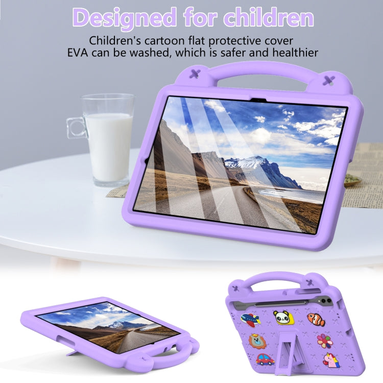 For Samsung Galaxy Tab S10+12.4 X820 Handle Kickstand Children EVA Shockproof Tablet Case(Light Purple) - Tab S10+ Cases by buy2fix | Online Shopping UK | buy2fix