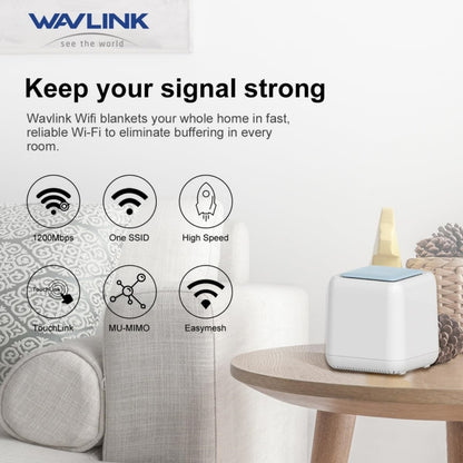 WAVLINK WN535M2 For Home Office 2pcs Mesh Wireless Router AC1200 Dual Band WiFi Signal Booster, Plug:UK Plug - Wireless Routers by WAVLINK | Online Shopping UK | buy2fix