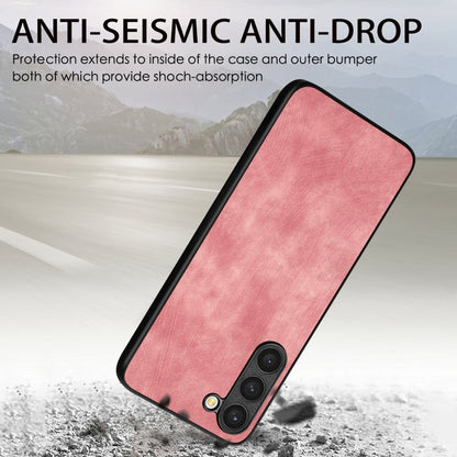 For Samsung Galaxy S21+ 5G Vintage Leather PC Back Cover Phone Case(Pink) - Galaxy S21+ 5G Cases by buy2fix | Online Shopping UK | buy2fix