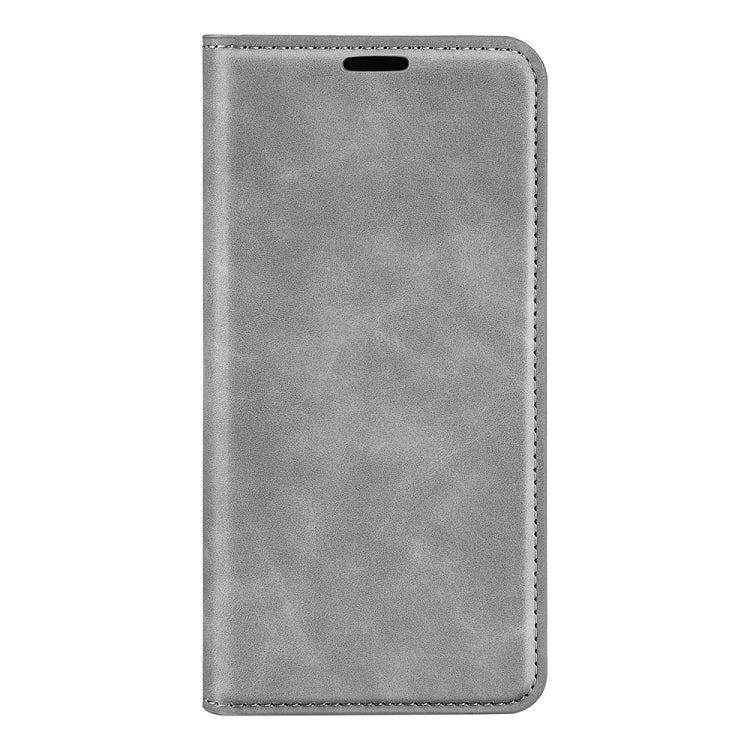 For Xiaomi 14 Ultra Retro-skin Magnetic Suction Leather Phone Case(Grey) - 14 Ultra Cases by buy2fix | Online Shopping UK | buy2fix