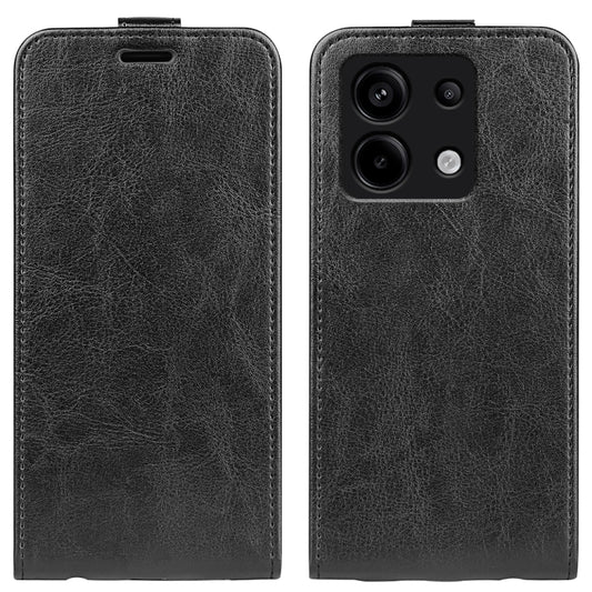For Xiaomi Redmi Note 13 Pro 5G R64 Texture Single Vertical Flip Leather Phone Case(Black) - Note 13 Pro Cases by buy2fix | Online Shopping UK | buy2fix