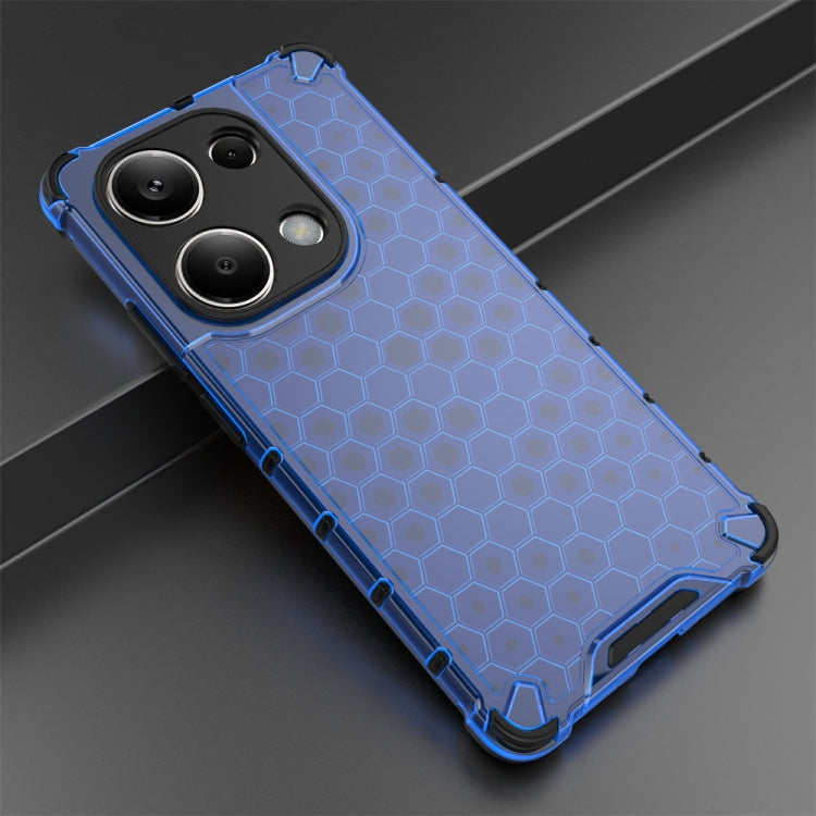 For Redmi Note 13 Pro 4G Shockproof Honeycomb Phone Case(Blue) - Note 13 Pro Cases by buy2fix | Online Shopping UK | buy2fix