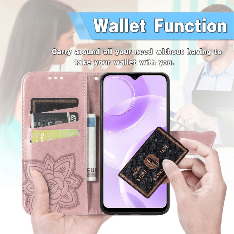 For Ulefone Note 15 Butterfly Love Flower Embossed Leather Phone Case(Black) - Ulefone Cases by buy2fix | Online Shopping UK | buy2fix