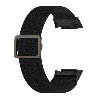 For Fitbit Charge 6 Elastic Nylon Braid Watch Band(Black) - Watch Bands by buy2fix | Online Shopping UK | buy2fix
