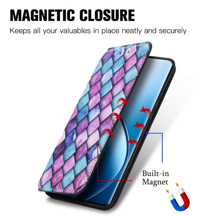 For Realme 12 Pro CaseNeo Colorful Magnetic Leather Phone Case(Emeralds) - Realme Cases by buy2fix | Online Shopping UK | buy2fix