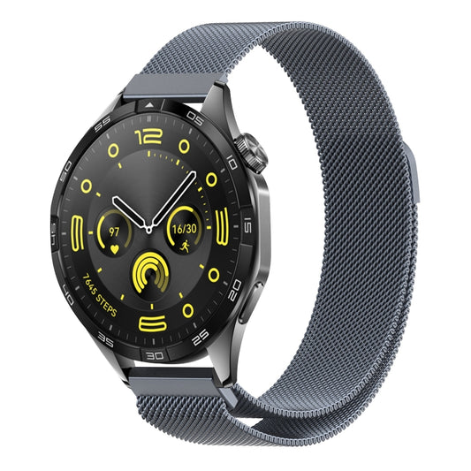 For Huawei Watch GT4 46mm Milan Magnetic Steel Mesh Watch Band(Gray) - Watch Bands by buy2fix | Online Shopping UK | buy2fix