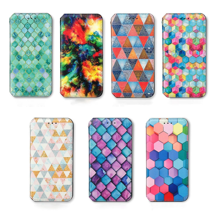 For Xiaomi 14 Ultra CaseNeo Colorful Magnetic Leather Phone Case(Rhombus Mandala) - 14 Ultra Cases by buy2fix | Online Shopping UK | buy2fix