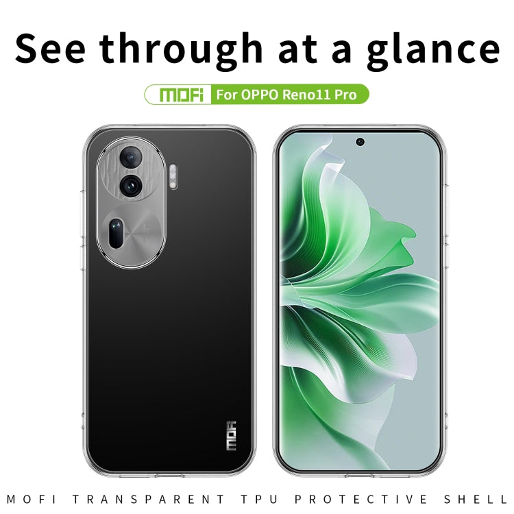 For OPPO Reno11 Pro China MOFI Ming Series Ultra-thin TPU Phone Case(Transparent) - Reno11 Pro Cases by MOFI | Online Shopping UK | buy2fix