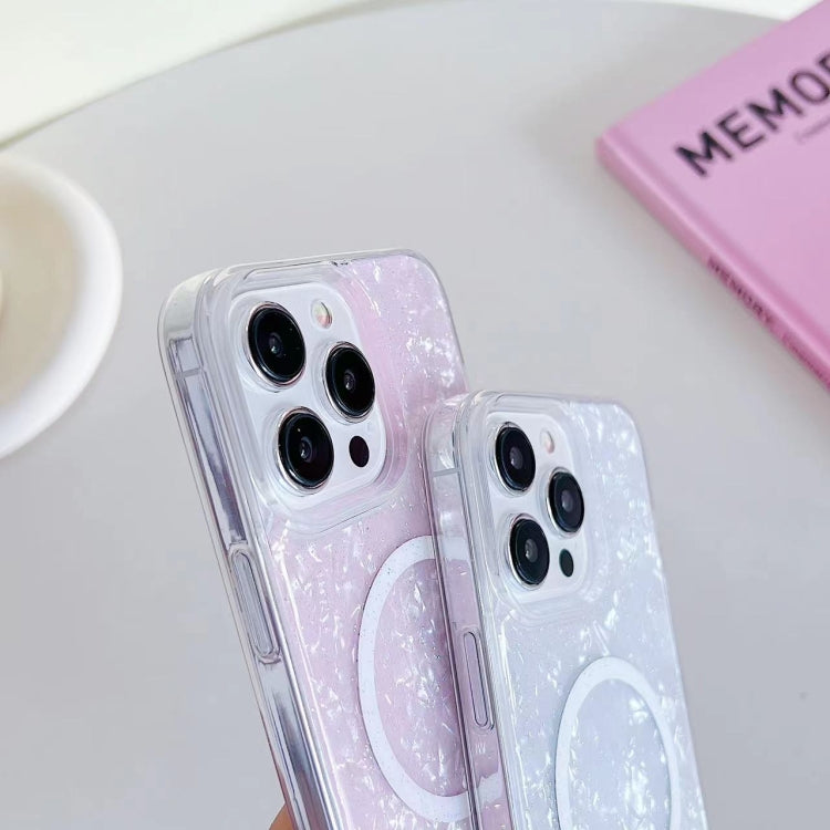 For iPhone 14 Plus Shell Texture MagSafe TPU Phone Case(Dazzling) - iPhone 14 Plus Cases by buy2fix | Online Shopping UK | buy2fix