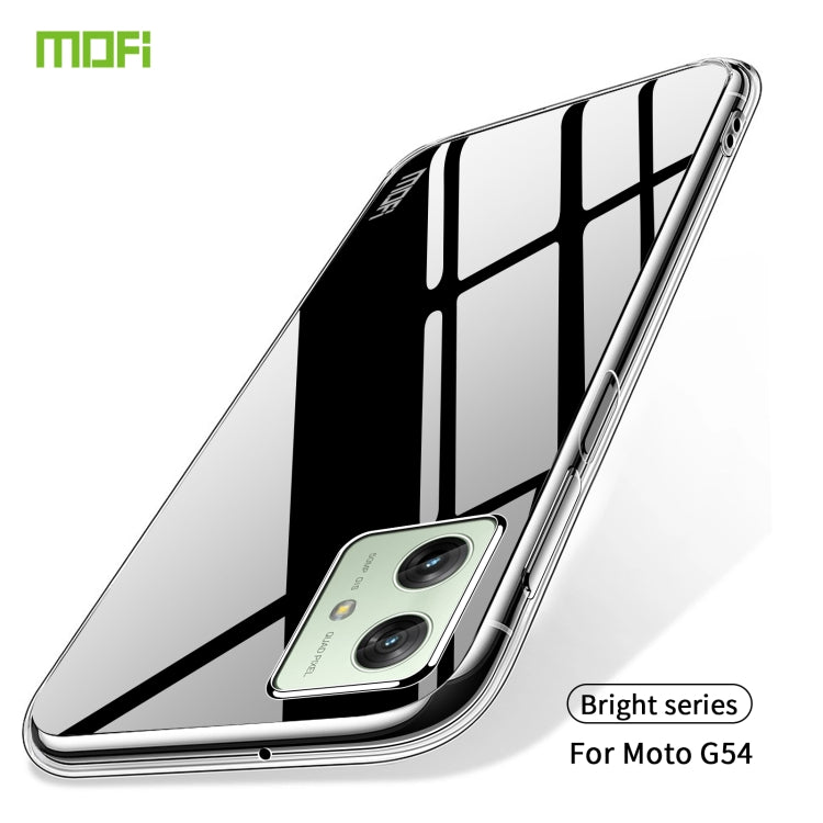 For Motorola Moto G54 MOFI Ming Series Ultra-thin TPU Phone Case(Transparent) - Motorola Cases by MOFI | Online Shopping UK | buy2fix