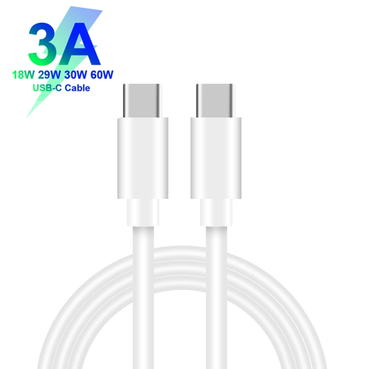 GAN 65W PD45W Dual Type-C / QC3.0 USB  Multi Compatible Charger + 2m USB-C to USB-C Data Cable UK + US Plug White - Cable & Adapter by buy2fix | Online Shopping UK | buy2fix