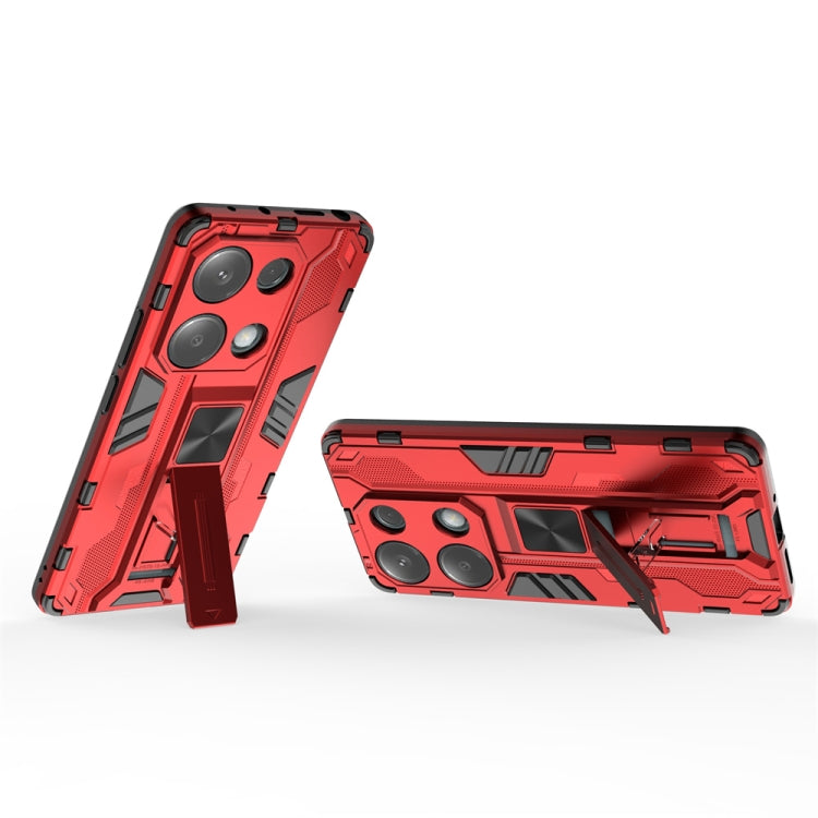 For  Redmi Note 13 Pro 4G Supersonic Armor PC Hybrid TPU Phone Case(Red) - Note 13 Pro Cases by buy2fix | Online Shopping UK | buy2fix