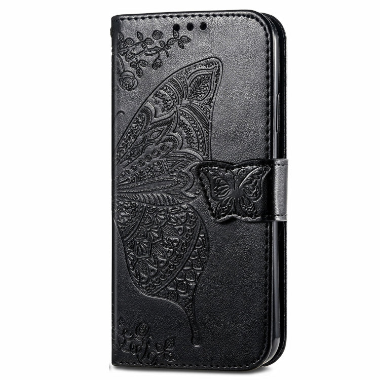 For Blackview A96 Butterfly Love Flower Embossed Leather Phone Case(Black) - More Brand by buy2fix | Online Shopping UK | buy2fix