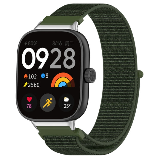 For Xiaomi Mi Band 8 Pro Nylon Loop Metal Connector Watch Band(Army Green) - Watch Bands by buy2fix | Online Shopping UK | buy2fix