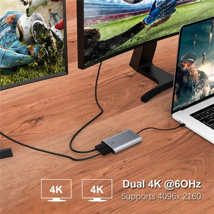 WAVLINK WL-UTA02D Thunderbolt 3 to Dual DisplayPort Adapter Converter Support 4K / 60Hz -  by WAVLINK | Online Shopping UK | buy2fix