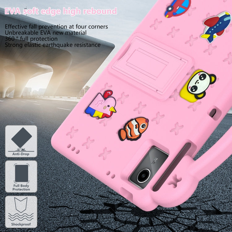 For Lenovo Tab M11 / Xiaoxin Pad 2024 Handle Kickstand Children EVA Shockproof Tablet Case(Pink) - Lenovo by buy2fix | Online Shopping UK | buy2fix