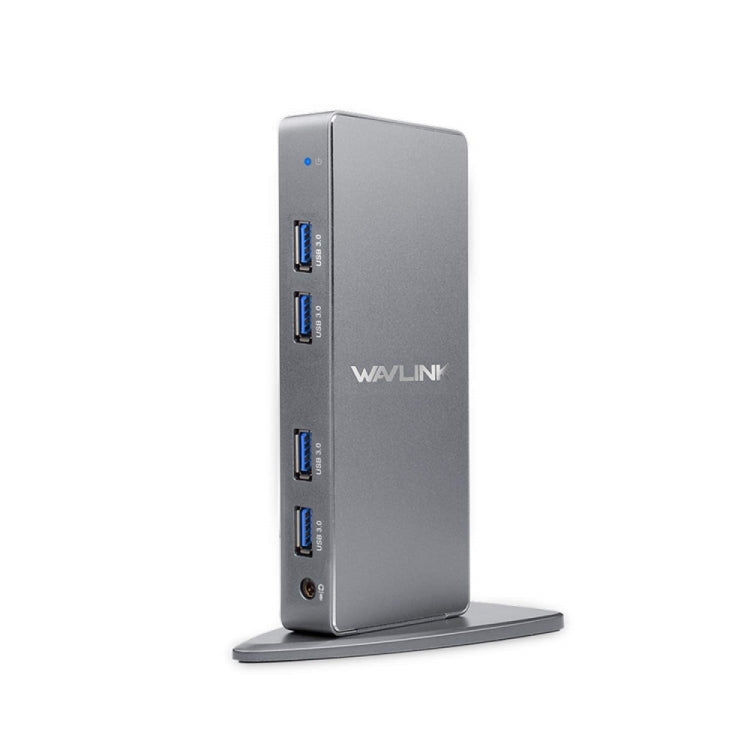 WAVLINK WL-UG69DK7 Laptops Type-C Universal Desktop Docking Station Aluminum Alloy HUB Adapter(UK Plug) - USB HUB by WAVLINK | Online Shopping UK | buy2fix