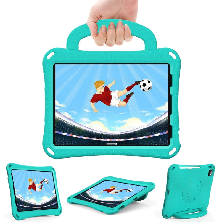 For iPad Air 11 2024 Handle Football Shaped EVA Shockproof Tablet Case(Mint  Green) - iPad Air 11 2024 Cases by buy2fix | Online Shopping UK | buy2fix