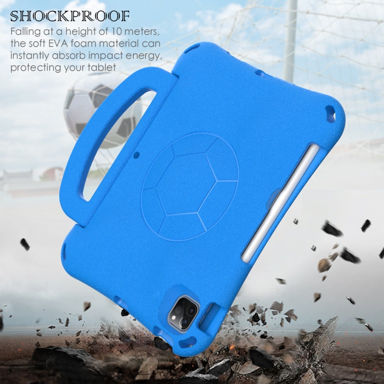 For iPad Pro 11 2024 Handle Football Shaped EVA Shockproof Tablet Case(Blue) - iPad Pro 11 2024 Cases by buy2fix | Online Shopping UK | buy2fix