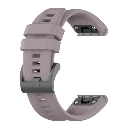 For Garmin Descent G1 / G1 Solar Solid Color Black Buckle Silicone Quick Release Watch Band(Purple) - Watch Bands by buy2fix | Online Shopping UK | buy2fix