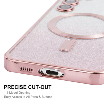 For Samsung Galaxy S24+ 5G ENKAY Hat-Prince Magnetic Glitter Plated TPU Phone Case with Lens Film(Golden) - Galaxy S24+ 5G Cases by ENKAY | Online Shopping UK | buy2fix