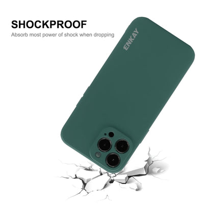 For iPhone 15 Pro Max ENKAY Liquid Silicone Soft Shockproof Phone Case(Dark Blue) - iPhone 15 Pro Max Cases by ENKAY | Online Shopping UK | buy2fix