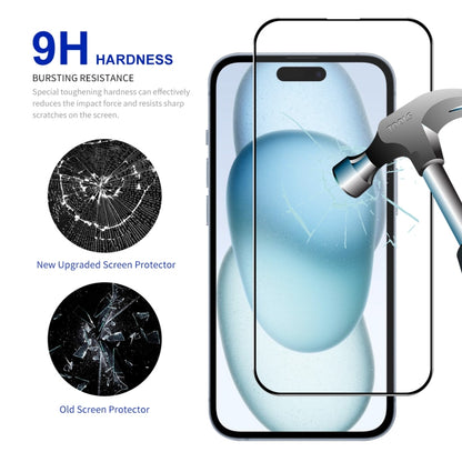 For iPhone 15 ENKAY Easy Install High Alumina Silicon Full Glass Film - iPhone 15 Tempered Glass by ENKAY | Online Shopping UK | buy2fix