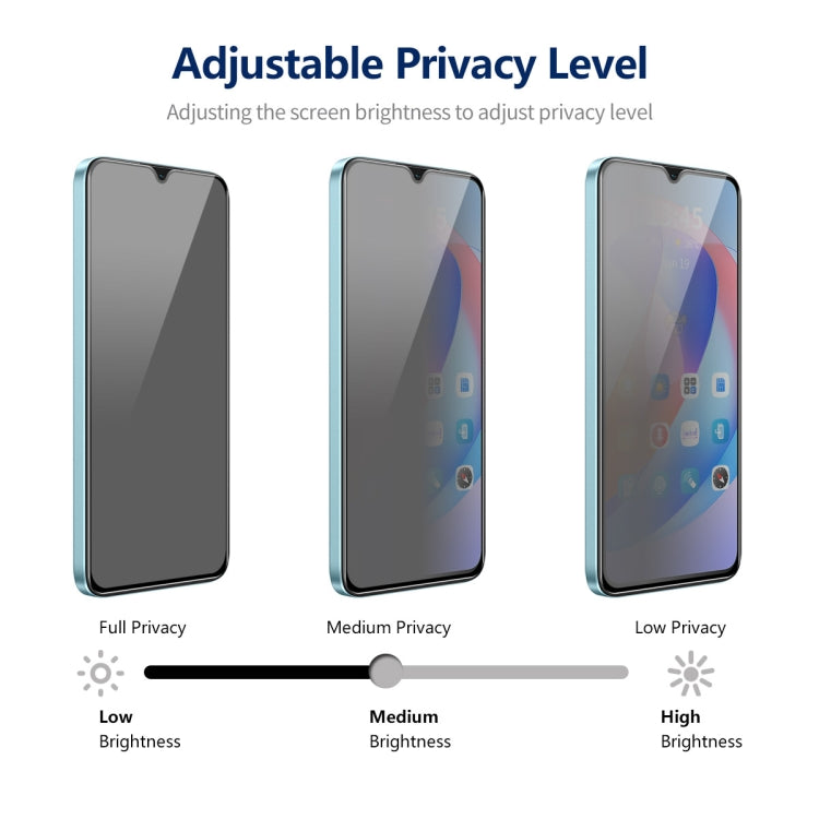 For Samsung Galaxy A24 5G 2pcs ENKAY Hat-Prince 360 Degree Anti-peeping Privacy Full Screen Tempered Glass Film - Galaxy Tempered Glass by ENKAY | Online Shopping UK | buy2fix