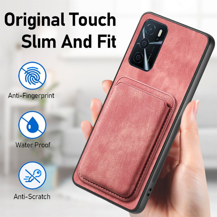 For OPPO K11 5G Retro Leather Card Bag Magnetic Phone Case(Pink) - OPPO Cases by buy2fix | Online Shopping UK | buy2fix