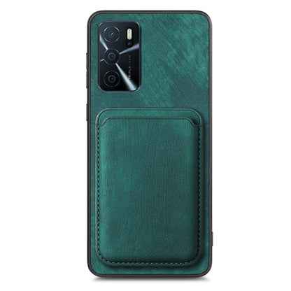 For OPPO A93 5G/A74 5G/A54 5G Retro Leather Card Bag Magnetic Phone Case(Green) - OPPO Cases by buy2fix | Online Shopping UK | buy2fix