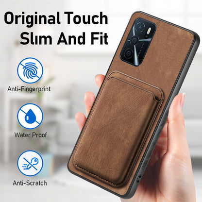 For OPPO A52 / A72/ A92 Retro Leather Card Bag Magnetic Phone Case(Brown) - OPPO Cases by buy2fix | Online Shopping UK | buy2fix